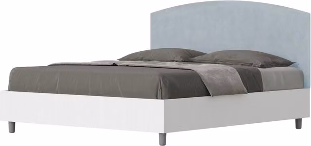 Letto Matrimoniale con Contenitore e Rete a Alzata Giordanoshop Blu L/P/H: 160 x 200 x 115 cm