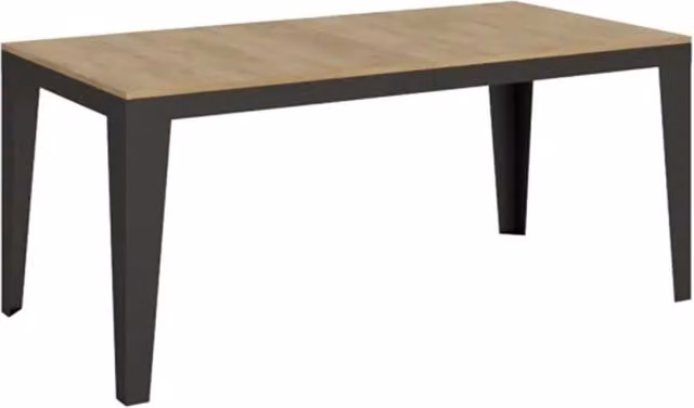 Tavolo allungabile Itamoby Flame Evolution in finitura quercia natura con telaio e gambe antracite L/P: 180/284 x 90 cm