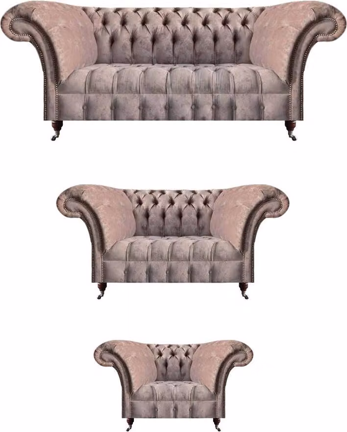 Chesterfield Sofagarnitur 3+2+1 Sitzer Komplett Luxuriöse Möbel Polstermöbel