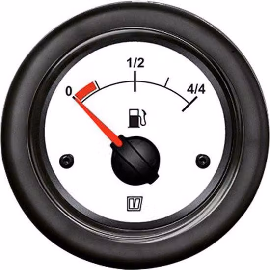 Indicatore di carburante Vetus 12-24V argento 52 mm
