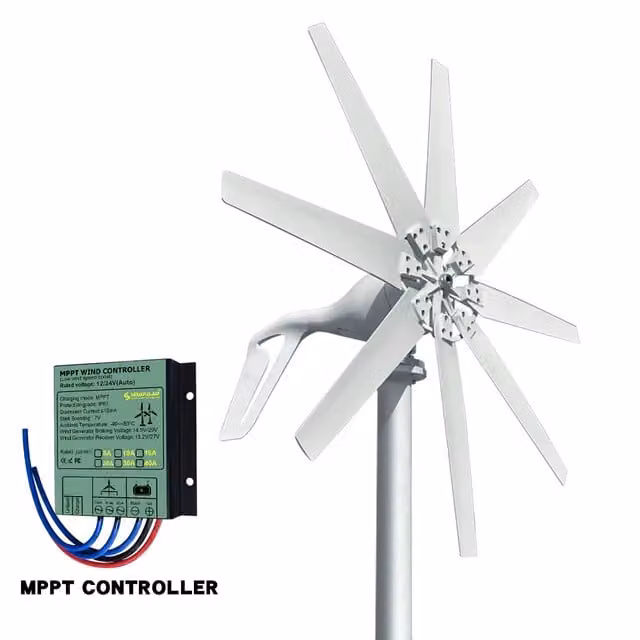 Turbina eolica, capacità 6kWh, controller , 24V, con controller , 1000W