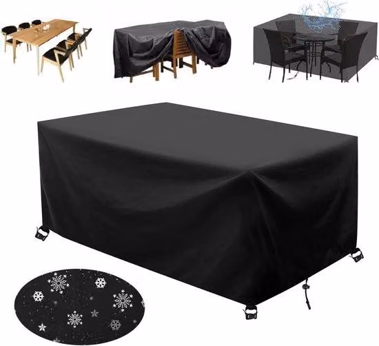 Copertura protettiva per mobili da giardino - Resistente al vento e impermeabile - 140 x 95 x 75 cm - Nero