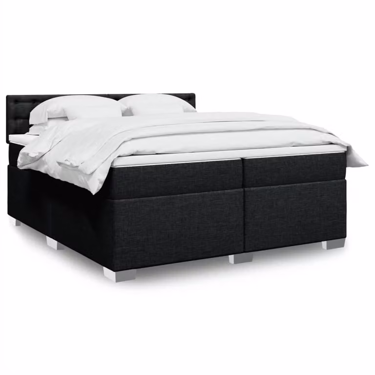 Maison Exclusive - Letto boxspring con materasso nero 200x200 cm Tessuto