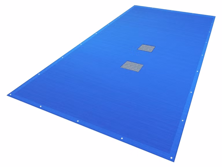 Copertura per piscina VOUNOT® rettangolare, 160 g/m², telo doppio con occhielli in alluminio, 4x8 m
