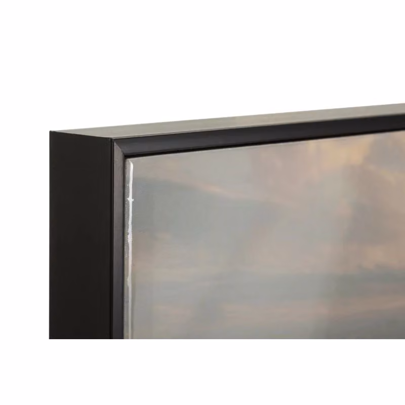 Stampa su tela laccata Beach di Mauro Ferretti, decorazione moderna multicolore con cornice, L 152 cm x H 52 cm x P 4 cm – 2