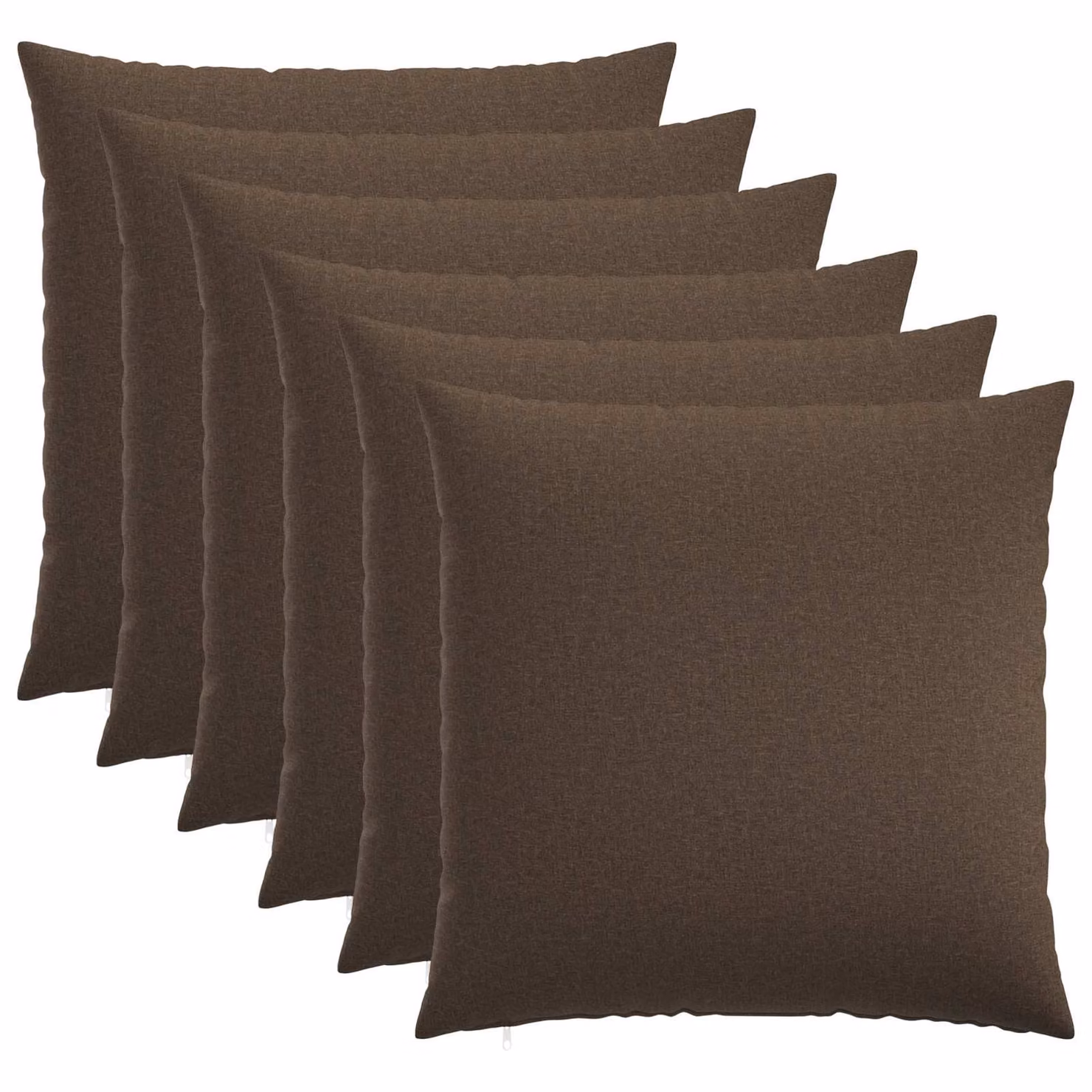 Set di 6 federe vidaXL HEERLEN tortora, larghezza: 65 cm, larghezza: 65 cm, altezza: 65 cm