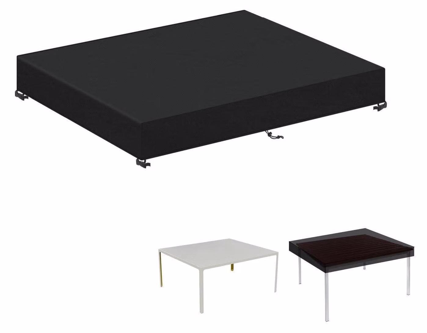 Copertura rettangolare impermeabile per tavolo da giardino, dimensioni 120x80x15 cm, realizzata in tessuto Oxford 420D