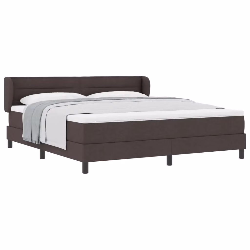 Letto a molle con testiera vidaXL in tessuto marrone L: 180 cm, P: 200 cm, H: 103 cm – 2