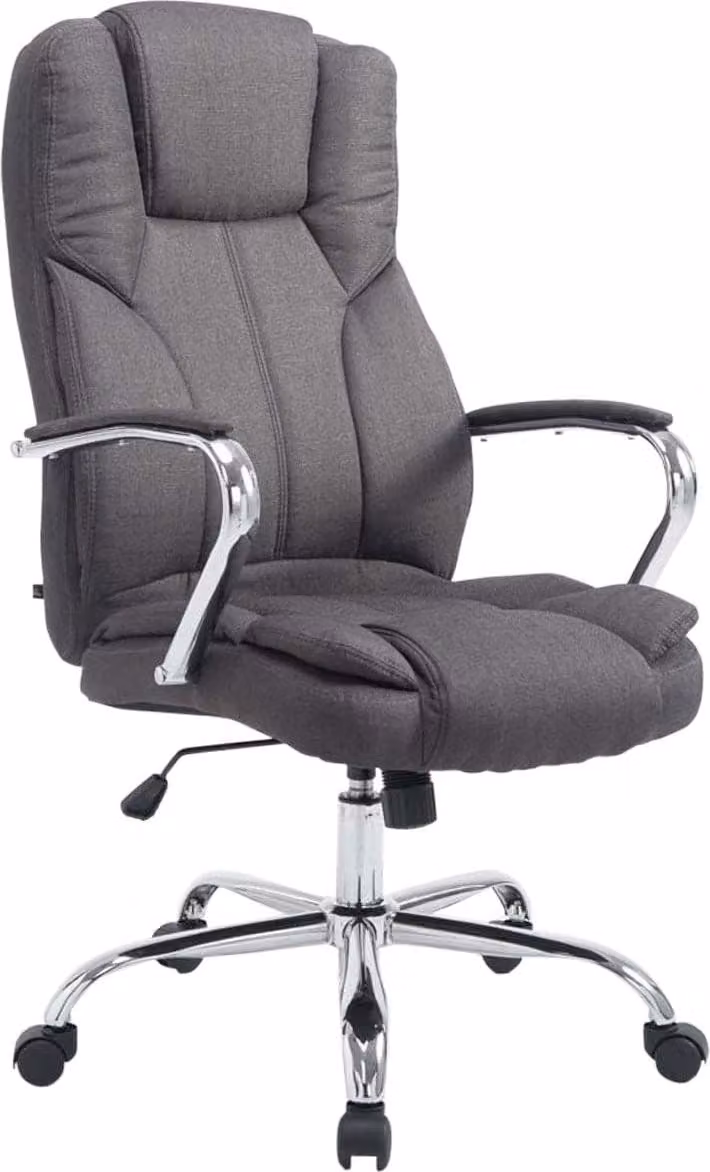 Sedia da ufficio in tessuto V2 - Sedia direzionale - Design ergonomico, adatto fino a 210 kg | Colore: grigio scuro