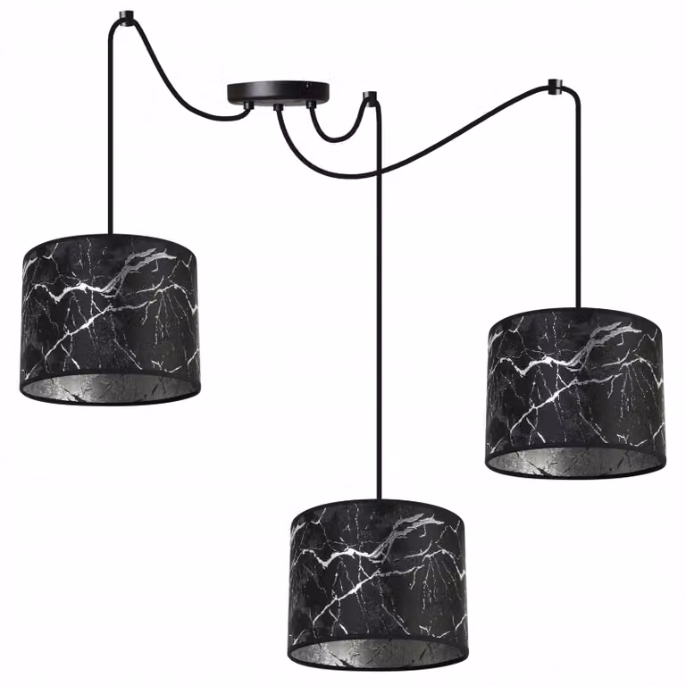 Lampada a sospensione Spider argento – Lampada a sospensione moderna con paralume Lampada da soffitto di design
