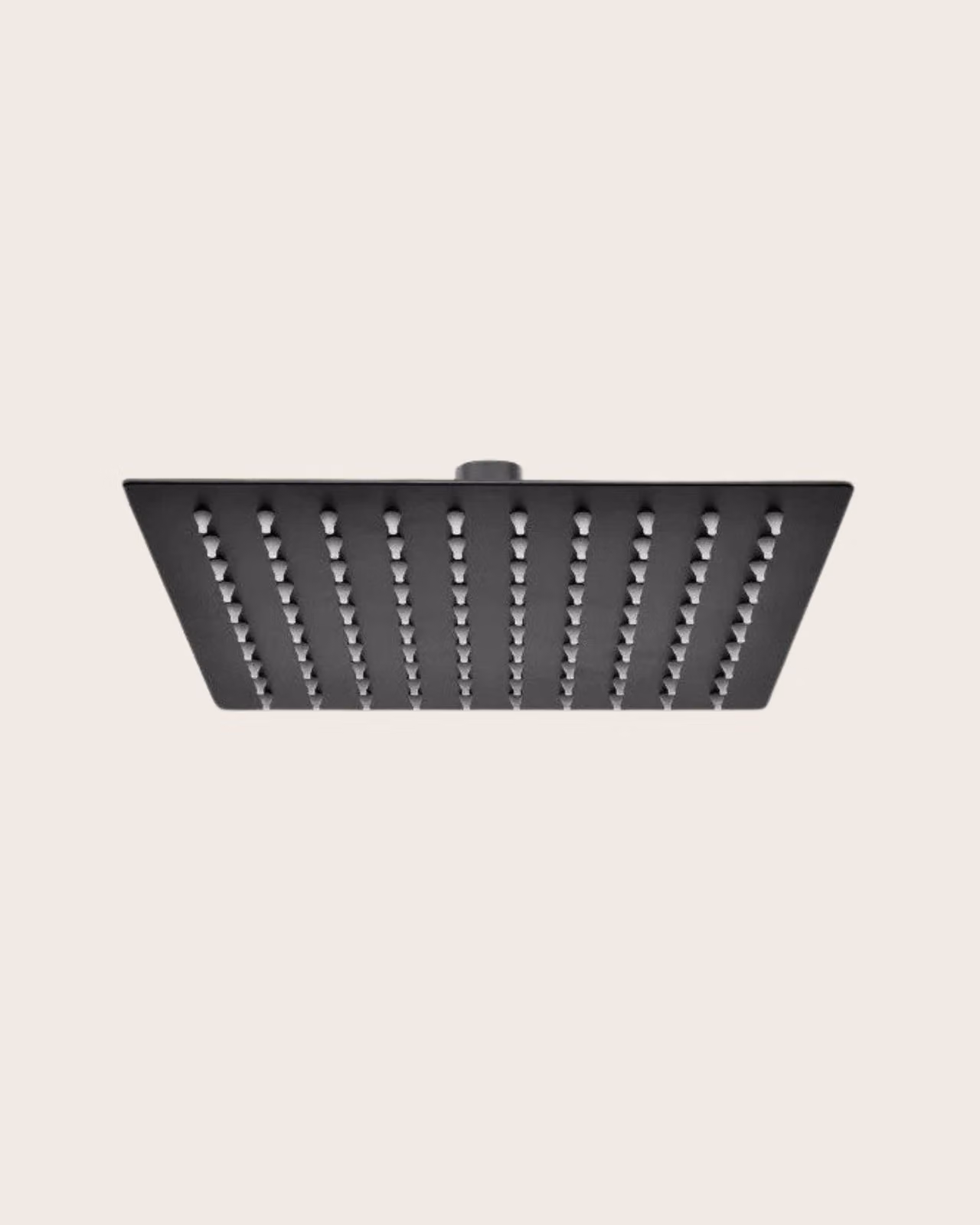 Soffione doccia 40x40 quadrato anticalcare in acciaio nero opaco Platinum