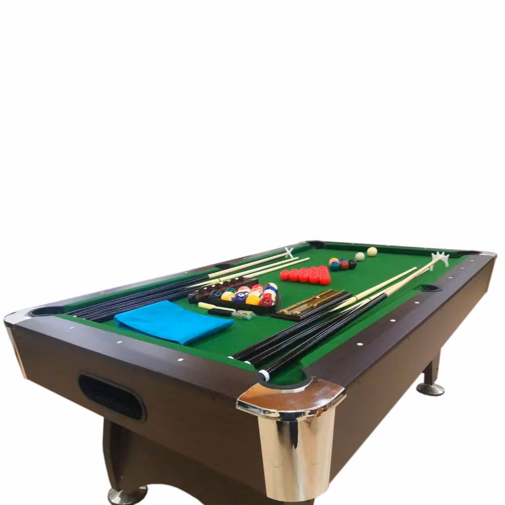 Tavolo da Biliardo Green Season da 7 piedi con accessori, colore marrone e verde, L: 213 cm, P: 145 cm, H: 80 cm – 2