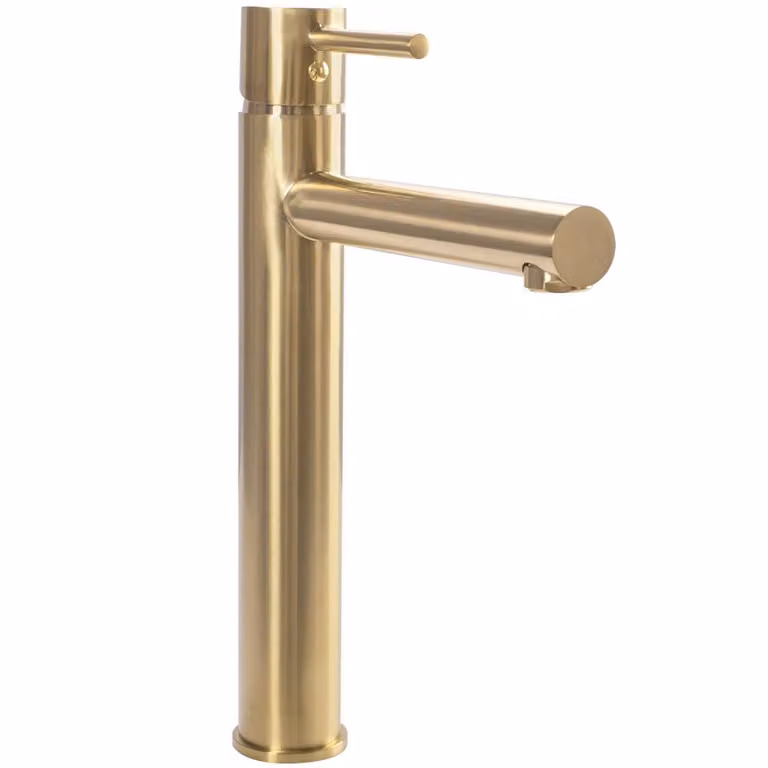Rubinetto da Lavabo Rea Tess Brush Gold High