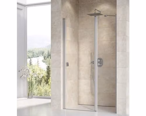Porta doccia per alcova Ravak Cromo CSD2-100 satinato+trasparente 0QVACU00Z1