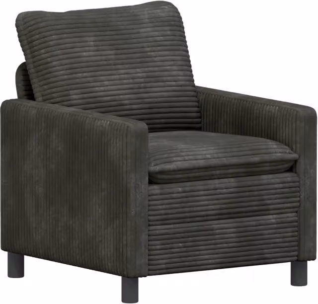 Divano da soggiorno moderno DESIGN IN color antracite con rivestimento in tessuto e coperture rimovibili L: 76 cm, P: 81 cm, H: 87,5 cm – 1
