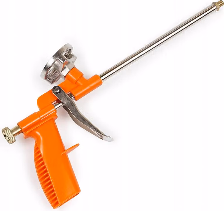 Pistola per schiuma Polax - ugello in rame, impugnatura ergonomica, per schiuma PU, corpo antiaderente e a prova di perdite