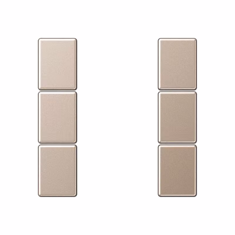 Jung A503TSACH Set di pulsanti a 3 tasti, completo, color champagne