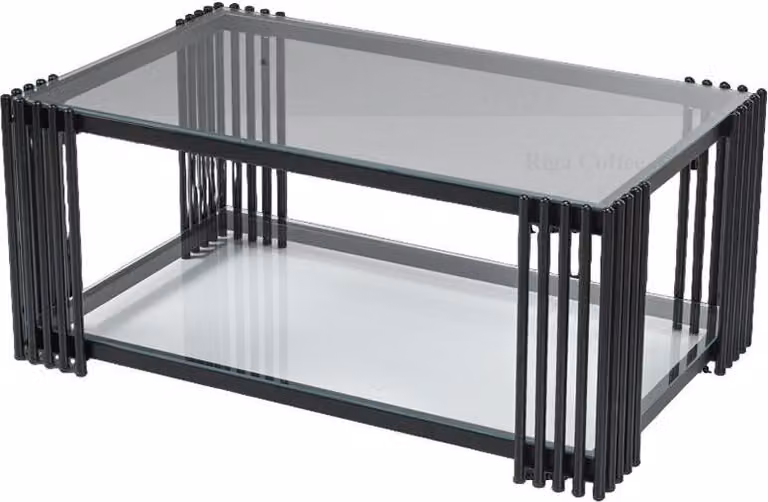 Metall Couchtisch Schwarz Luxus Design Elegantes Möbel Wohnzimmer Couchtische