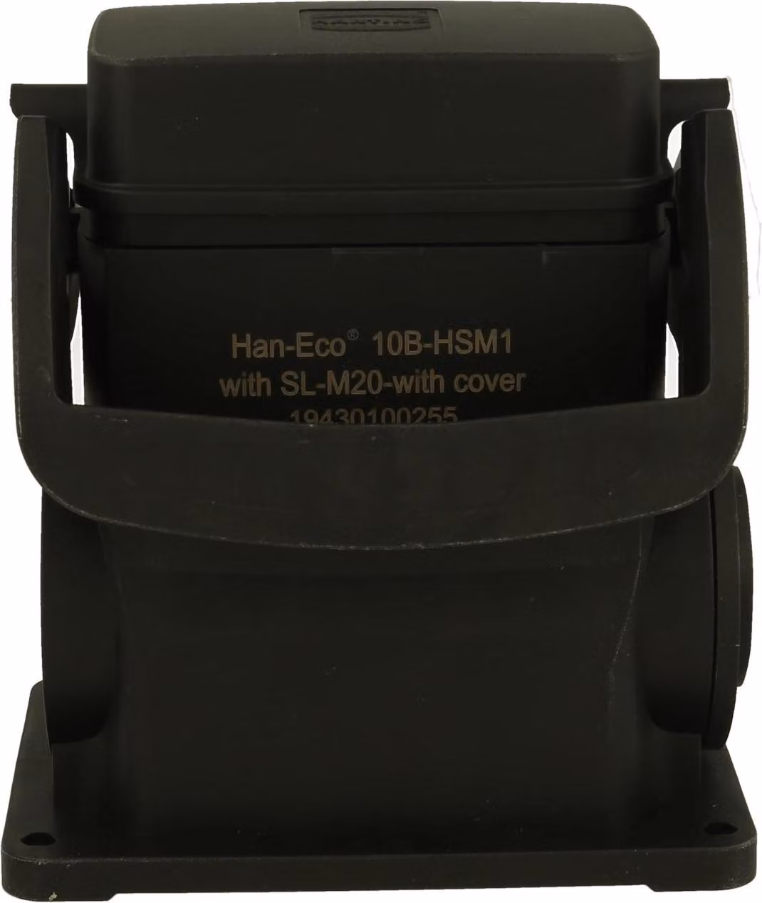 HARTING Han ECO 10B Alloggiamento base senza pressacavo, 1xM20 uscita cavo laterale, con 1 staffa longitudinale con