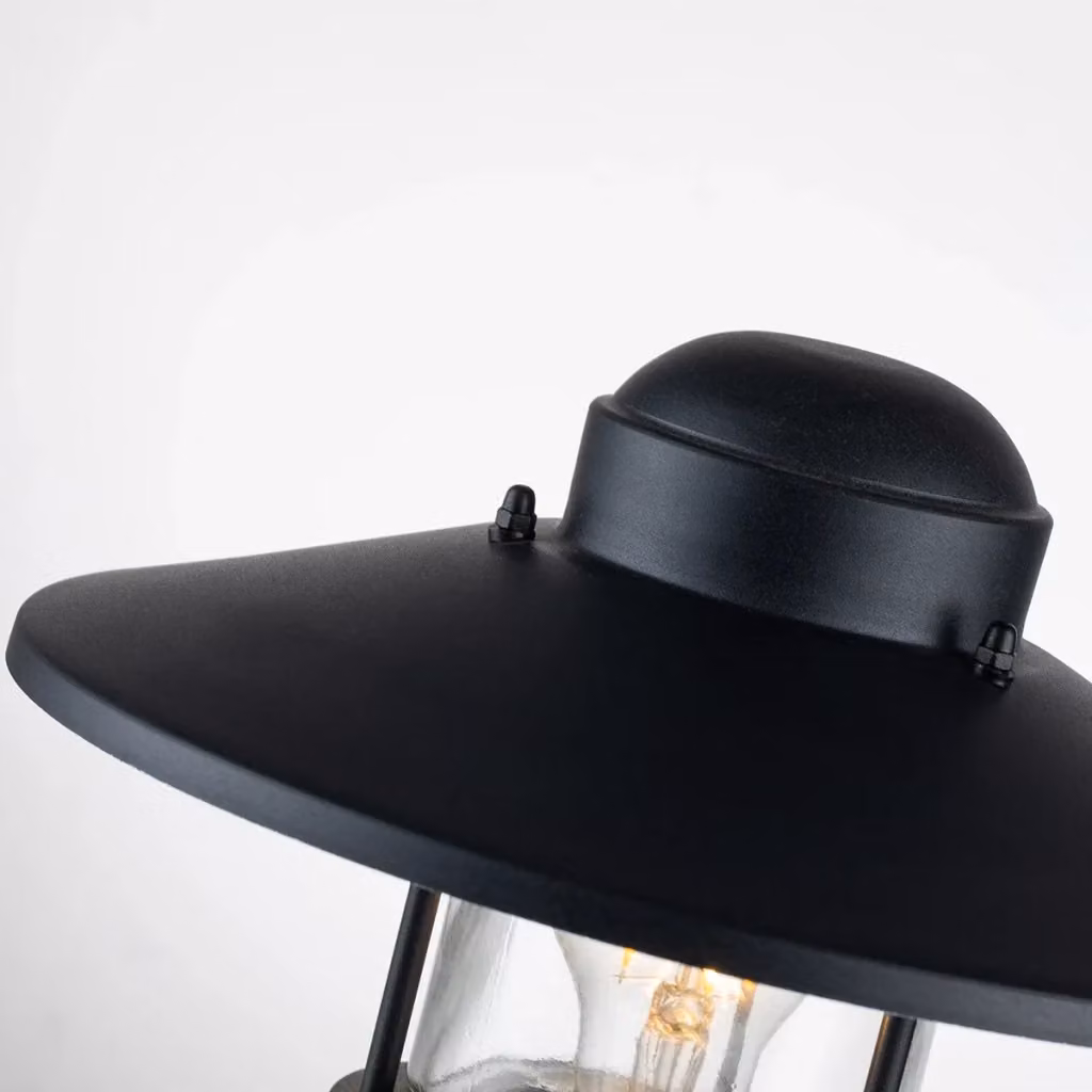 Lampione da esterno Klampenborg Elstead nero con vetro trasparente, attacco E27 60W, protezione IP44 – 2
