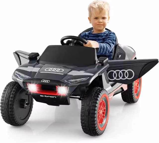 Audi Auto elettrica per Bambini, 12V Macchina Elettrica con Telecomando Luci LED e Musica, Velocità 3-6,5 km/h, Auto Sportiva per Bambini 3 Anni+