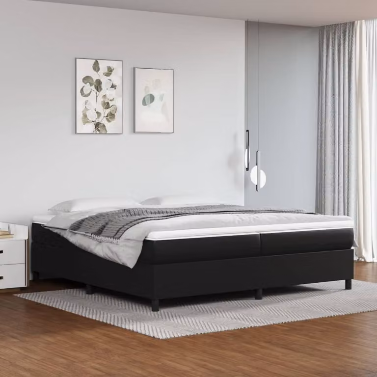Maison Exclusive - Struttura letto boxspring nera 200x200 cm in ecopelle