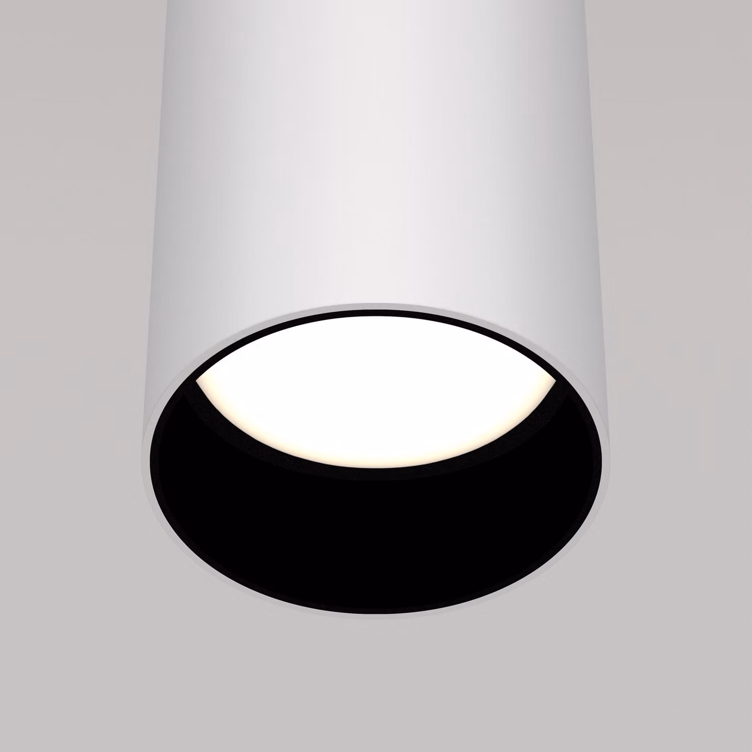 Lampadario A Sospensione Moderno Focus Alluminio Bianco 1 Luce Gu10 10W