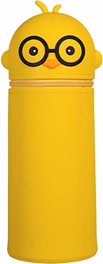Custodia in silicone con cerniera, grande, morbida, autoportante, 2 in 1