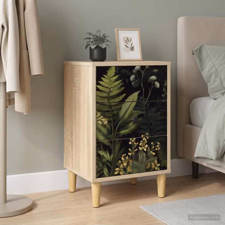 Armadio da Notte vidaXL RHENEN Rovere Sonoma, L 36 cm x P 33 cm x H 60 cm