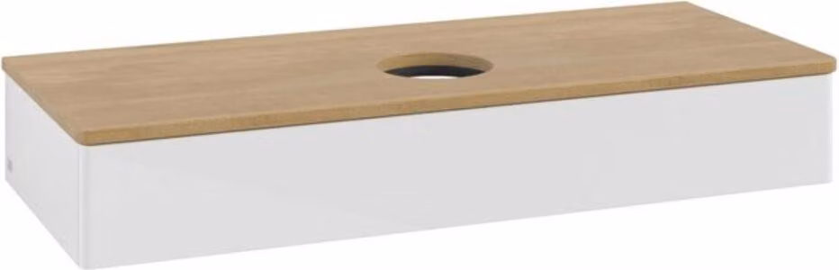 V&B Mobiletto senza struttura frontale, con illuminazione Antao 120x19x50cm, WBP hon. Oa, glo wh. Lac