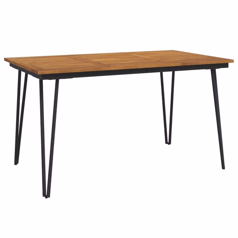 Maison Exclusive - Set da pranzo da giardino a 5 pezzi in legno massello di acacia e metallo