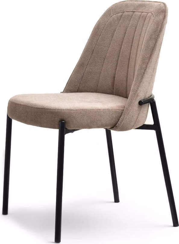 Sedia da pranzo imbottita EVELIN - beige / nero