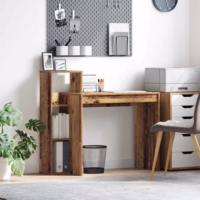 Scrivania moderna vidaXL in legno marrone, L 100 x P 40 x H 90 cm