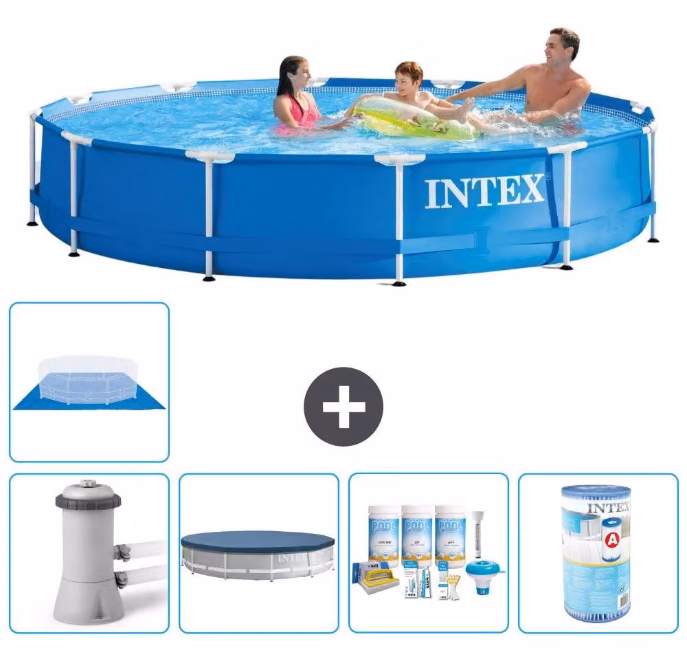 Piscina autoportante rettangolare - 366x76 cm - 6 pezzi - Modello S31713