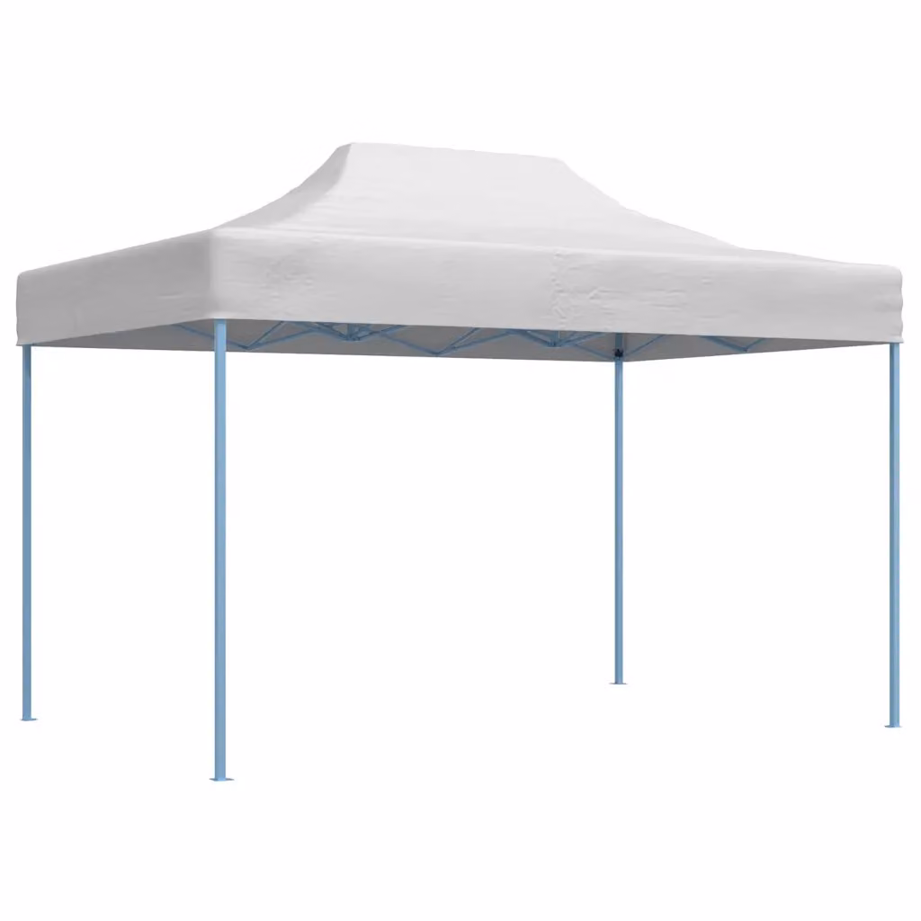 vidaXL Gazebo Professionale Pieghevole in Acciaio e PVC Bianco L: 280 cm, P: 410 cm, H: 315 cm