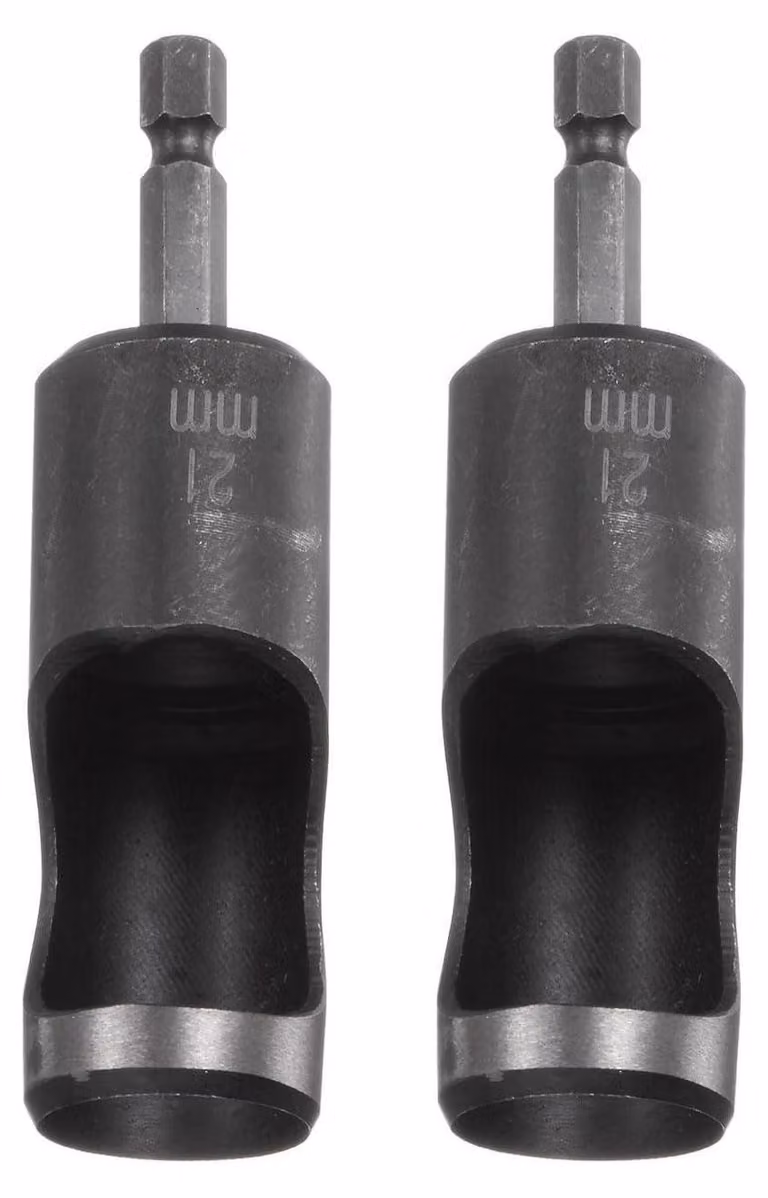 Punzoni per pelle, 21 mm, con gambo esagonale, confezione da 2 pezzi