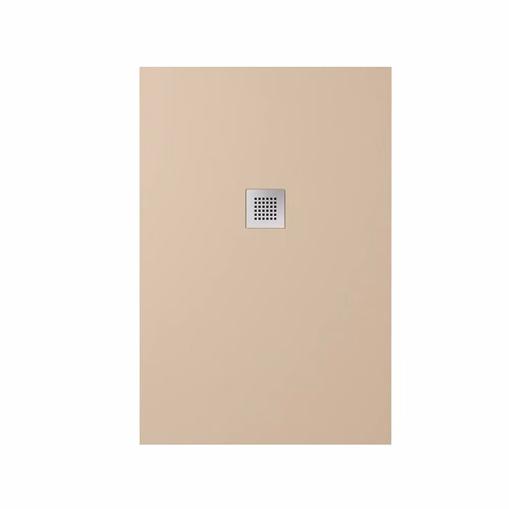 Piatto doccia rettangolare Kos in marmoresina marrone effetto pietra antiscivivente L: 100 cm, P: 70 cm – 2