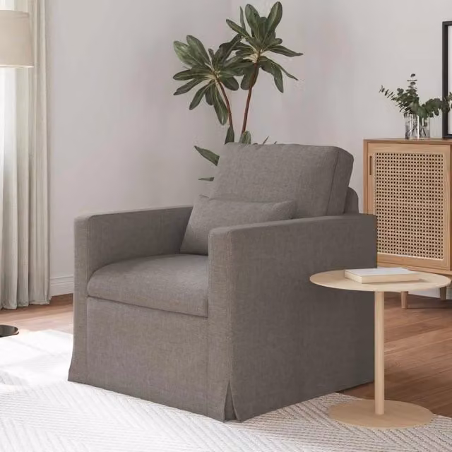 Divano Talpa vidaXL in tessuto beige o grigio L/P/H: 78 x 78 x 80 cm
