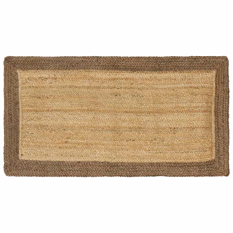 Tappeto da area moderno in juta vidaXL, colore grigio e beige, L 110 cm x P 60 cm