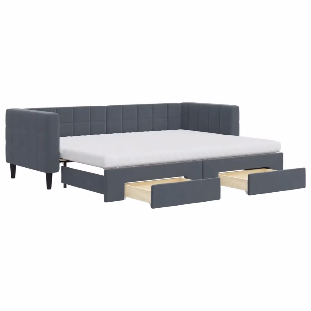 Divano Letto Moderno vidaXL Grigio con Struttura Imbottita per Soggiorno e Camera da Letto – 2