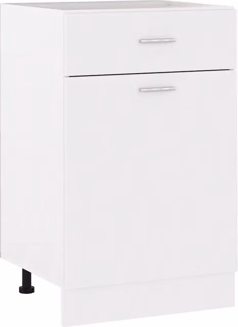 Mobiletto da cucina moderno bianco in materiale composito L: 50 cm, P: 46 cm, H: 81,5 cm