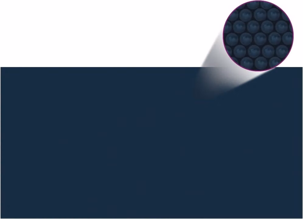 Pellicola Galleggiante Solare PE Piscina 600x300 cm Nero e Blu