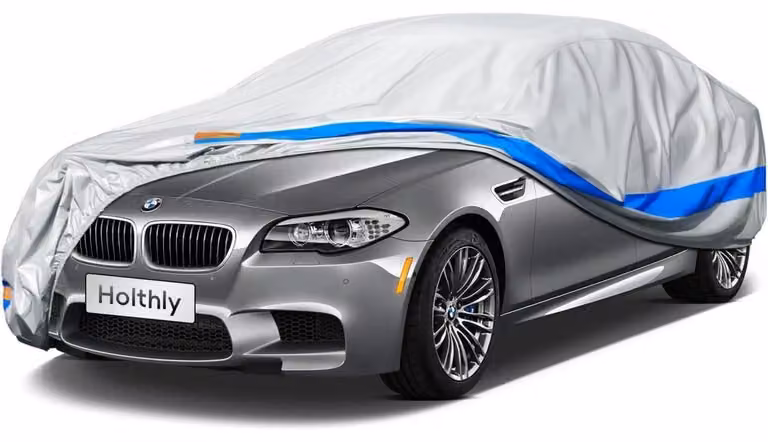 Copertura impermeabile e traspirante per auto, adatta a berline di lunghezza compresa tra 490 e 510 cm, colore grigio-blu