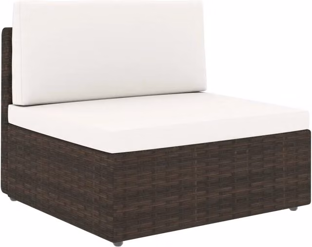 Set Divani da Giardino 6 pz con Cuscini in Polyrattan Marrone 3067162