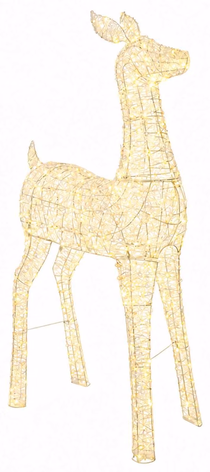 Lampada decorativa a LED a forma di renna natalizia, modello LOVIISA, con 900 LED