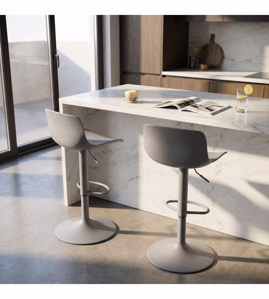 Cosma Sgabello Innsbruck Grigi Plastica Metallo 44x45x81 cm