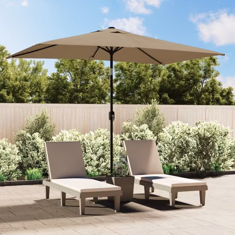 Maison Exclusive - Ombrellone con palo in metallo 300x200 cm Taupe