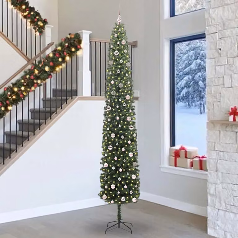 Albero di Natale artificiale vidaXL verde con 300 LED luce bianca calda, Altezza: 300 cm