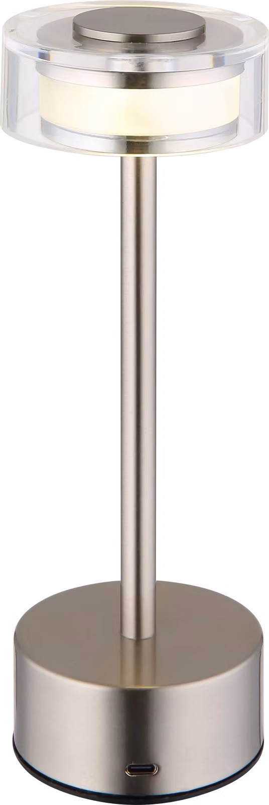 Lampada da tavolo cordless con batteria ricaricabile touch dimmer lampada da tavolo dimmerabile nichel 21026N