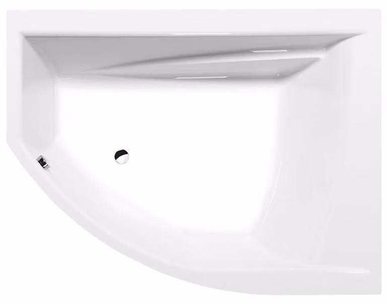 Vasche da bagno Polysan - Vasca asimmetrica TANDEM R, 1700x1300x500 mm, destra, Heavy Shell, bianco 97611